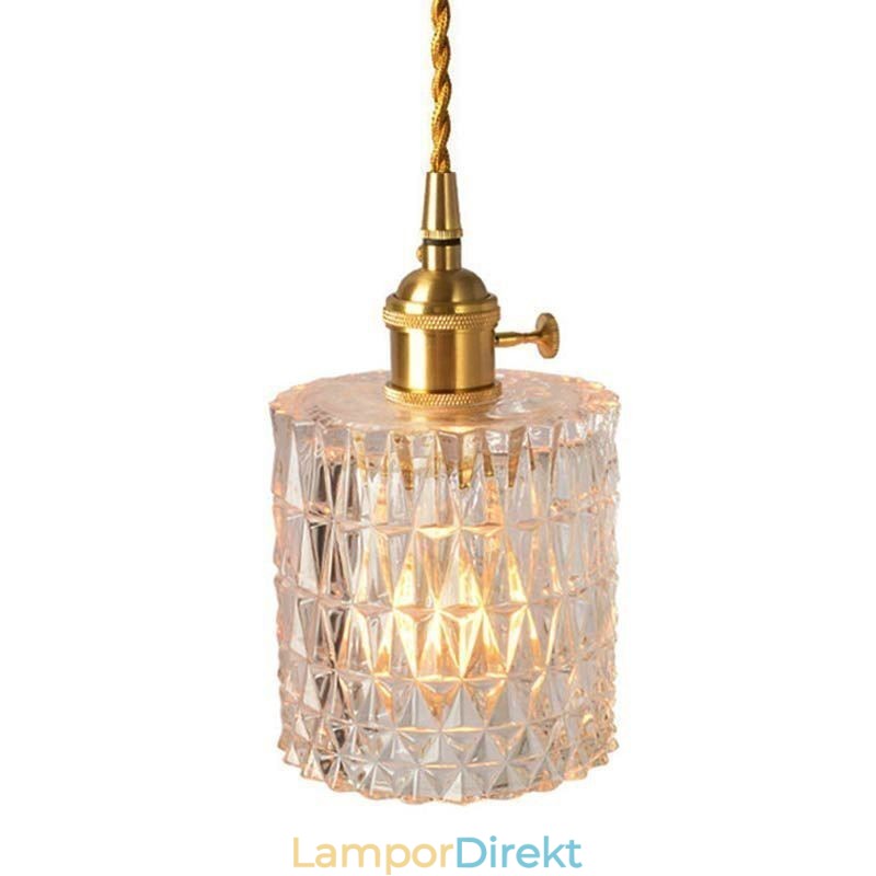 Jelly Jar Ljusarmatur Ribbat Glas Taklampa