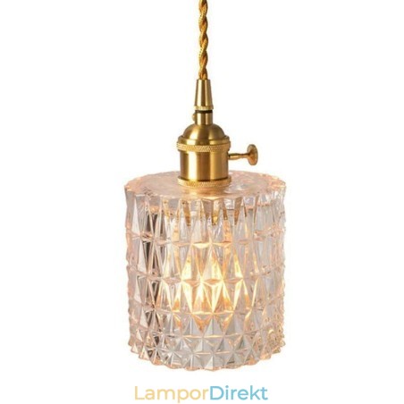 Jelly Jar Ljusarmatur Ribbat Glas Taklampa Jelly Jar Ljusarmatur Ribbat Glas Taklampa