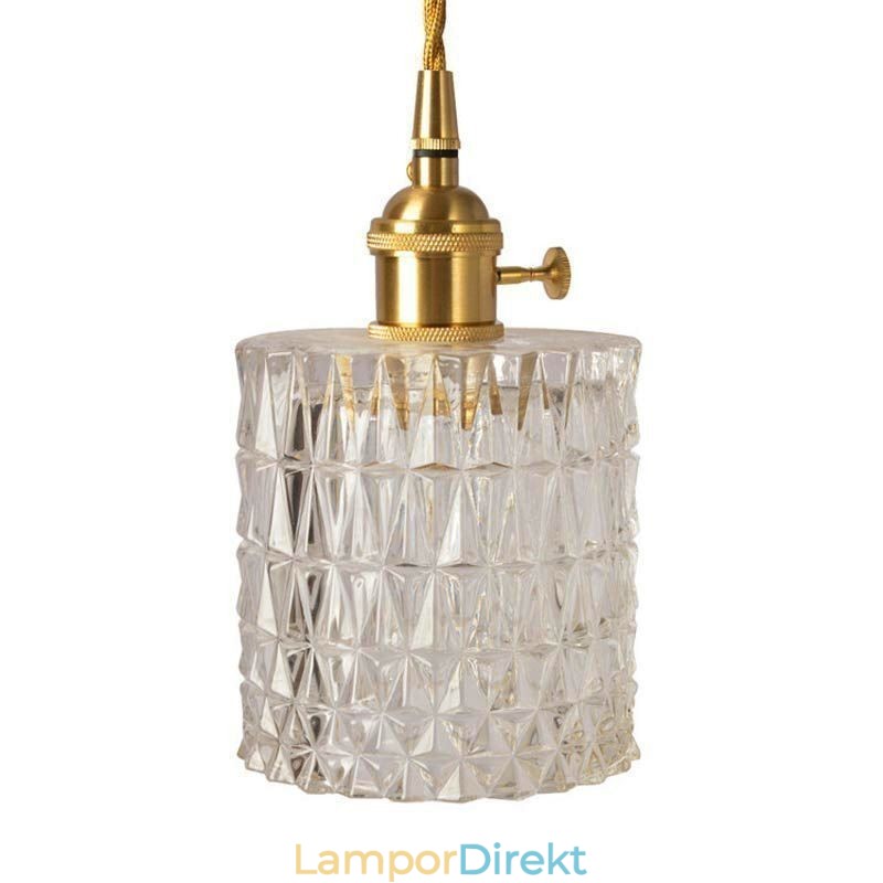 Jelly Jar Ljusarmatur Ribbat Glas Taklampa