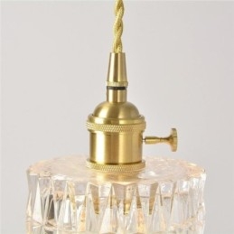 Jelly Jar Ljusarmatur Ribbat Glas Taklampa