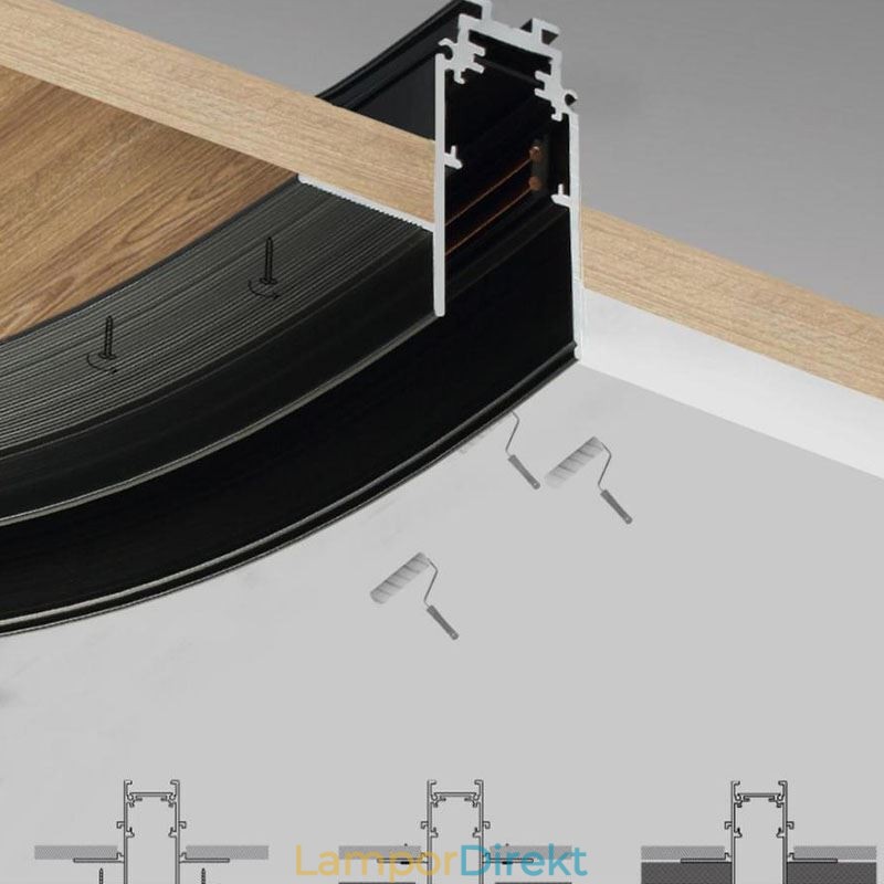 Circular Track Light System Magnetisk Infälld Spårbelysningsarmatur 120Cm