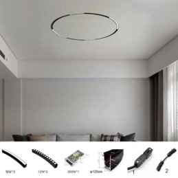 Spårljus Magnetisk Infälld Cirkulär Spårbelysningsarmatur 120Cm
