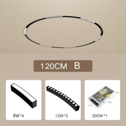 Spårljus Magnetisk Infälld Cirkulär Spårbelysningsarmatur 120Cm