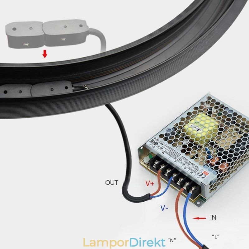 Circular Track Light Magnetisk Infälld Spotlight Dekorativ Light 100Cm
