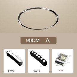 Circular Magnetic Track Light Infälld Spotlight Dekorativ Light 80Cm