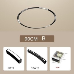 Circular Magnetic Track Light Infälld Spotlight Dekorativ Light 80Cm