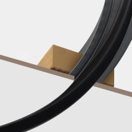 Infällda Spårbelysningsskenor Runda Magnetiska Aluminiumskenor