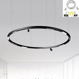 Infällda Spårbelysningsskenor Runda Magnetiska Aluminiumskenor