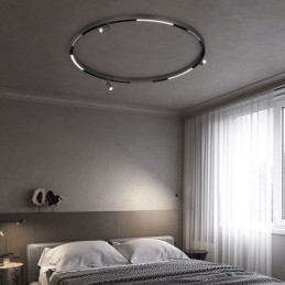 Infällda Spårbelysningsskenor Runda Magnetiska Aluminiumskenor
