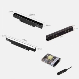 Magnetisk Spårljus Infälld Spotlight Dekorationsljus 3M 36V