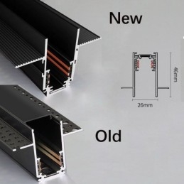 Magnetisk Spårljus Infälld Spotlight Dekorationsljus 3M 36V