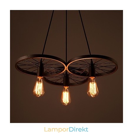 Loft Retro Pendellampor Amerikansk Land Smidesjärn Ljuskrona Industriell Stil Hjul Loft Retro Pendellampor Amerikansk Land Smidesjärn Ljuskrona Industriell Stil Hjul