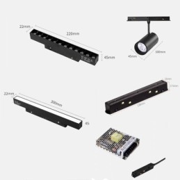 Infälld Spotlight Magnetic Track Light Dekorativ Light 6M 36V