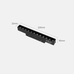 Infälld Spotlight Magnetic Track Light Dekorativ Light 6M 36V