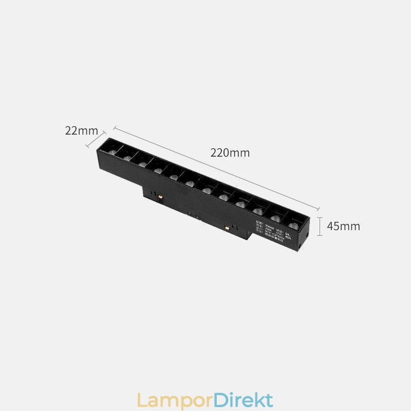 Magnetic Track Light Infälld Spotlight Dekorativ Light 6M*2