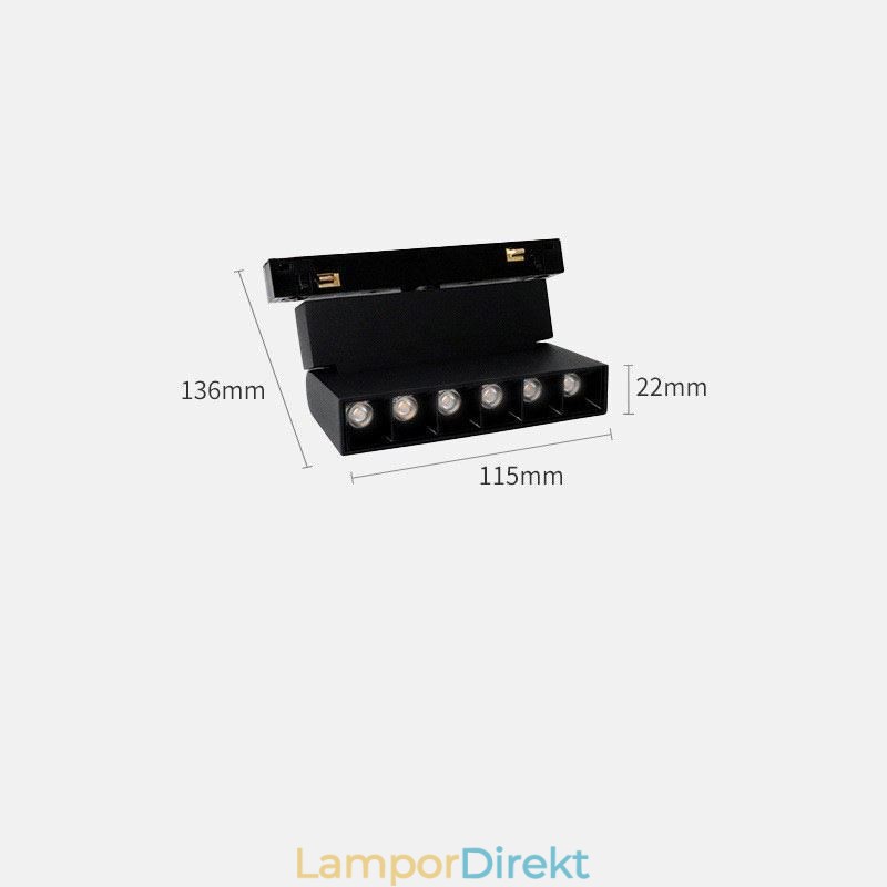 Magnetic Track Light Infälld Spotlight Dekorativ Light 6M*2