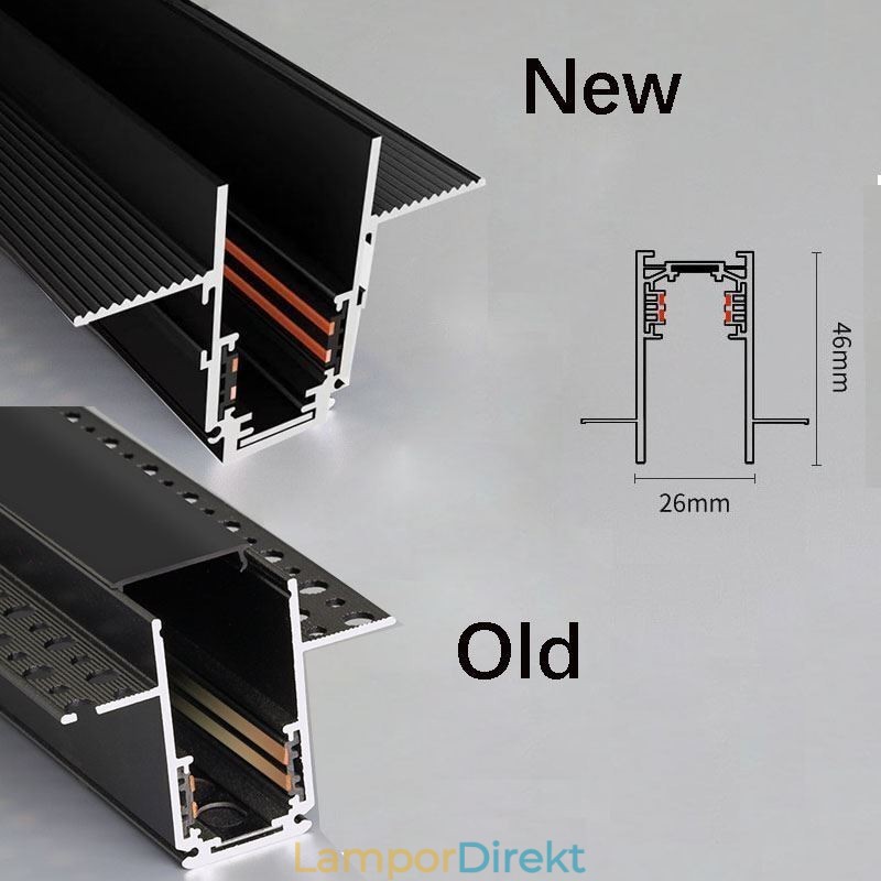 Magnetic Track Light Infälld Spotlight Dekorativ Light 6M*2