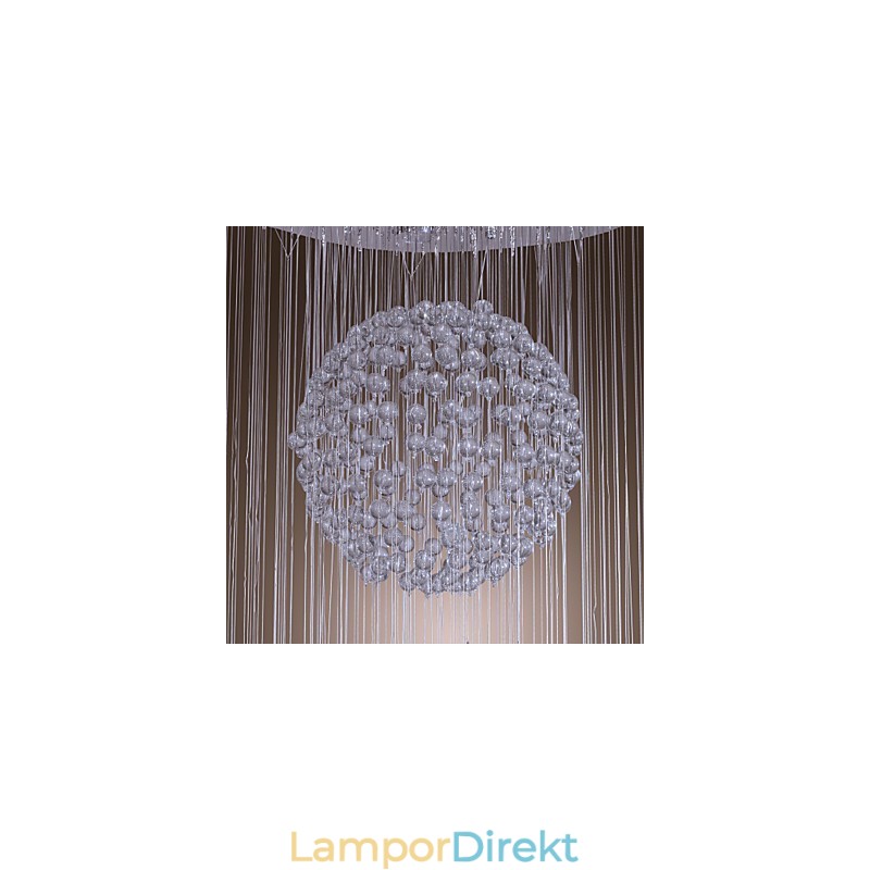 Modern Och Modern Kristallkrona I Krom Infälld