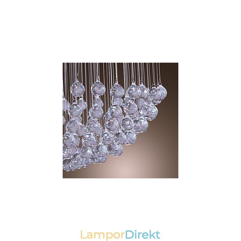 Modern Och Modern Kristallkrona I Krom Infälld