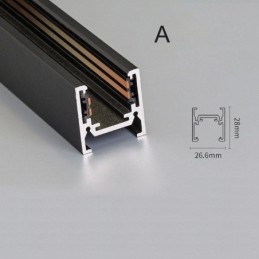 Infällda Spårbelysningsskenor Magnetisk Aluminium Spårytprofil Ultratunn Spårljusremsa 100 Cm