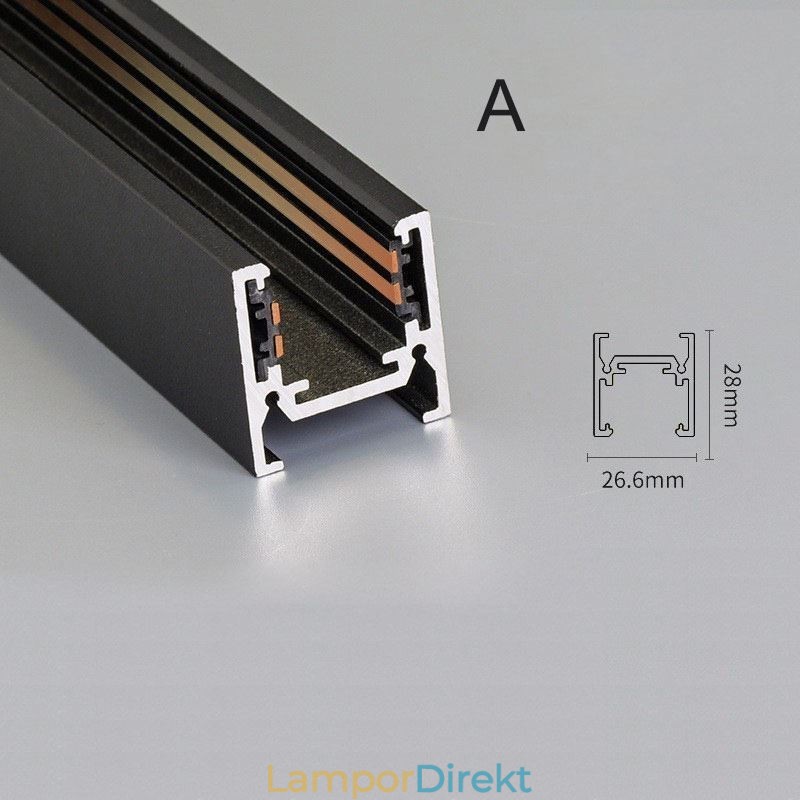 Infällda Spårbelysningsskenor Magnetisk Aluminium Spårytprofil Ultratunn Spårljusremsa 100 Cm