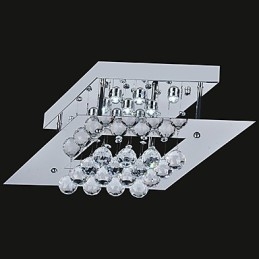 Modern Samtida Kristall Galvaniserad Metall Infälld Montering
