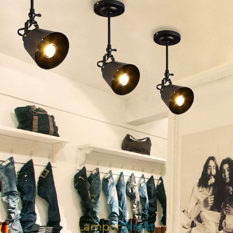 Rustik Iron Spotlight Countryside Vintage Taklampa