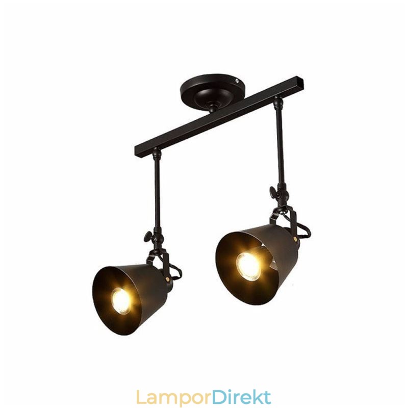 Rustik Iron Spotlight Countryside Vintage Taklampa
