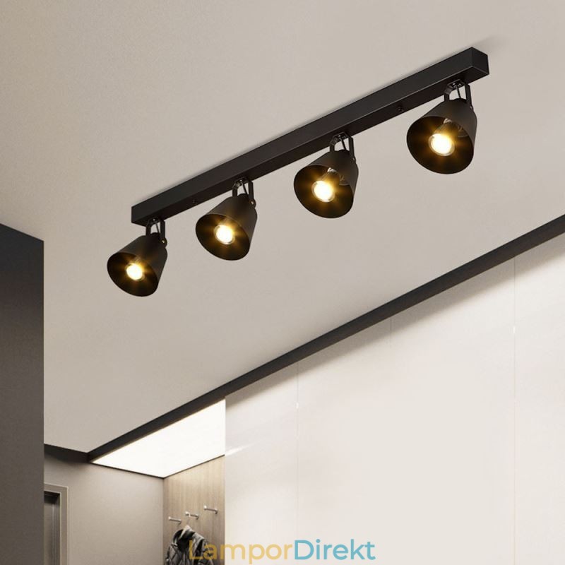 Rustik Vintage Spotlight Industrial Iron Track Belysning