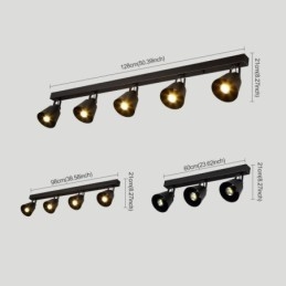 Rustik Vintage Spotlight Industrial Iron Track Belysning