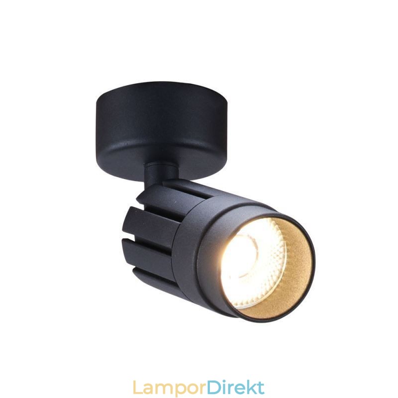 Roterbar Cob Spotlight Svart Takspotlight (Enkel Ljus)