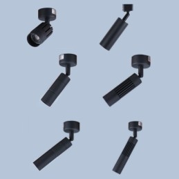 Roterbar Cob Spotlight Svart Takspotlight (Enkel Ljus)