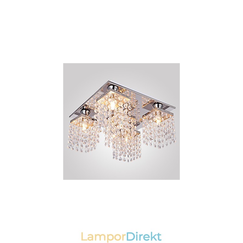 Taklampa Crystal Modern 5 Lampor