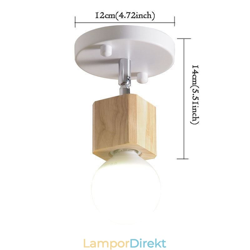 Enkel Mini Spotlight Modern Vit Taklampa (Single Light)