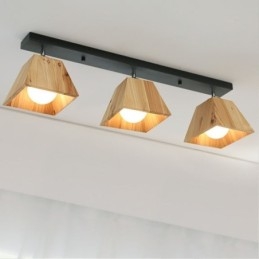Nordic Wooden Spotlight Fyra Prism Roterbar Tak Spotlight