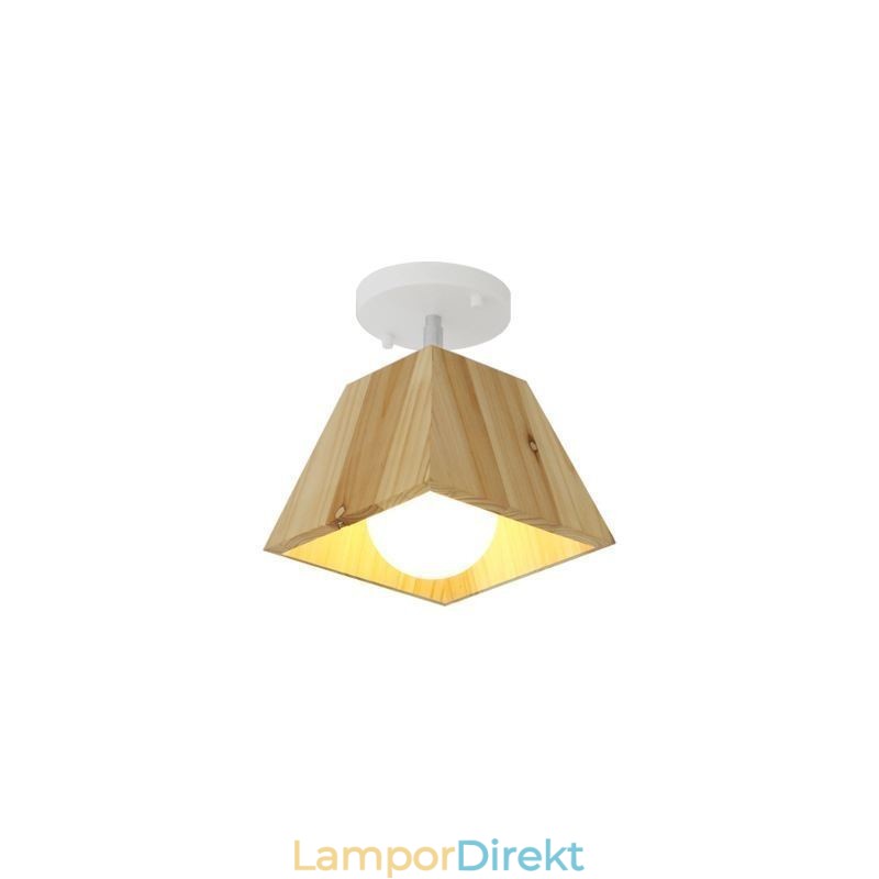 Nordic Wooden Spotlight Fyra Prism Roterbar Tak Spotlight