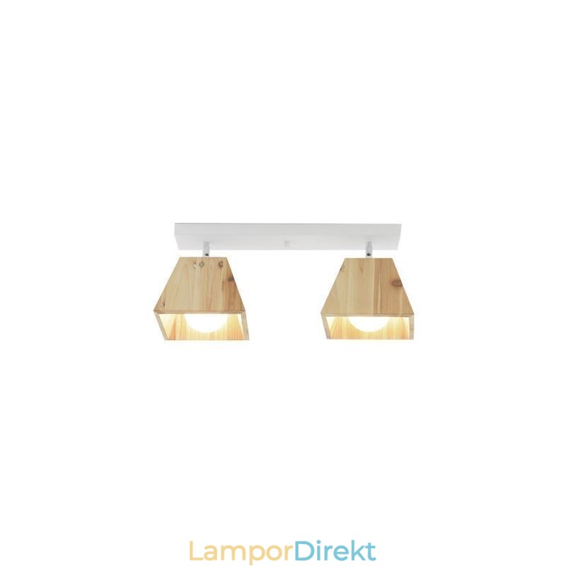 Nordic Wooden Spotlight Fyra Prism Roterbar Tak Spotlight