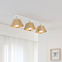 Nordic Wooden Spotlight Fyra Prism Roterbar Tak Spotlight
