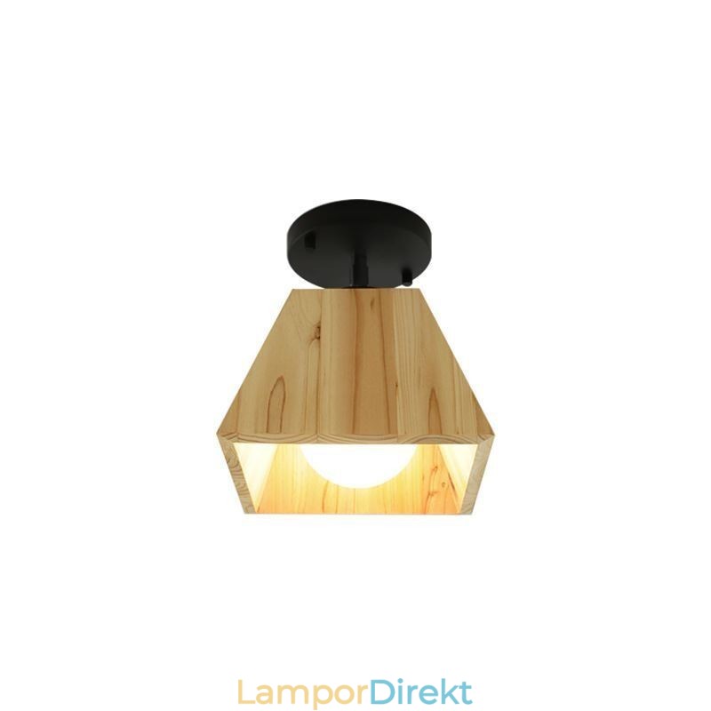 Nordic Wooden Spotlight Fyra Prism Roterbar Tak Spotlight