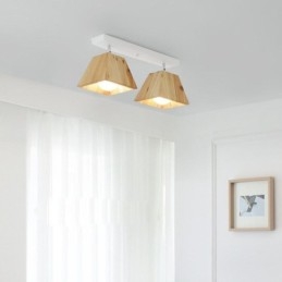 Nordic Wooden Spotlight Fyra Prism Roterbar Tak Spotlight