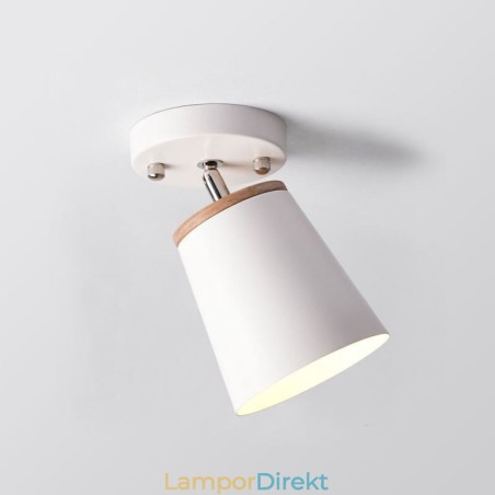 Nordic Iron Spotlight Enkel Taklampa I Trä (Single Light) Nordic Iron Spotlight Enkel Taklampa I Trä (Single Light)