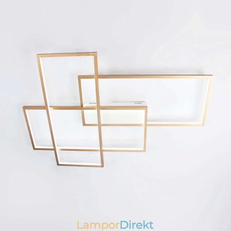 Guld Modern Samtida Aluminiummålning Taklampa Flush Mount Light Med Fjärrkontrolldimmer För Vardagsrummet Sovrum (Kan Även Användas Som Vägglampa)