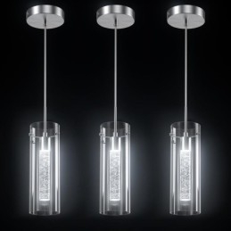 3 Ljus Konstnärlig Taklampa Med Glasskärmar G4 Lampbas