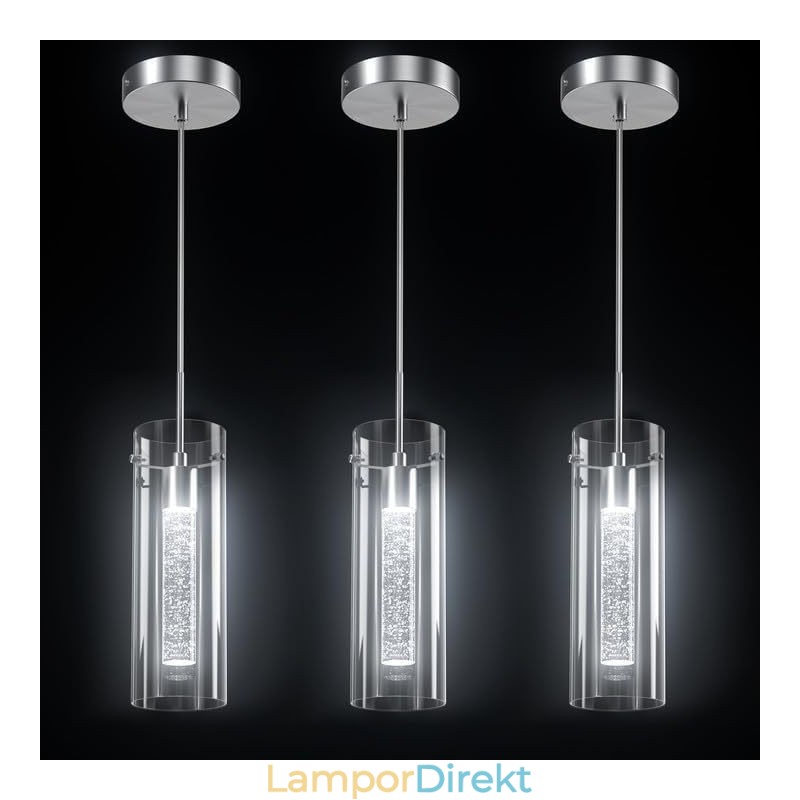 3 Ljus Konstnärlig Taklampa Med Glasskärmar G4 Lampbas