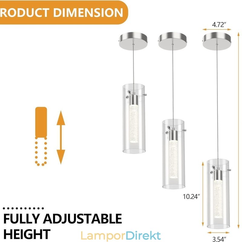 3 Ljus Konstnärlig Taklampa Med Glasskärmar G4 Lampbas