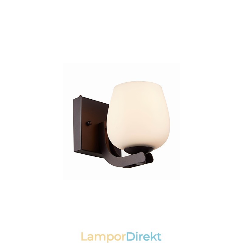 Vägglampa I Järn Med Skärm I Glas Klassisk Modern Belysning Vägglampor