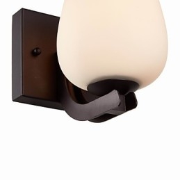 Vägglampa I Järn Med Skärm I Glas Klassisk Modern Belysning Vägglampor