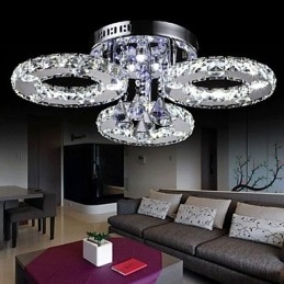 Modern Och Modern Kristallkrom Metall Infälld Montering
