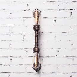 Wroguht Iron Water Pipe Vägglampa Vintage Aisle Lights Loft Iron Wall Lamp Edison Glödlampa Fj Db2 046A0