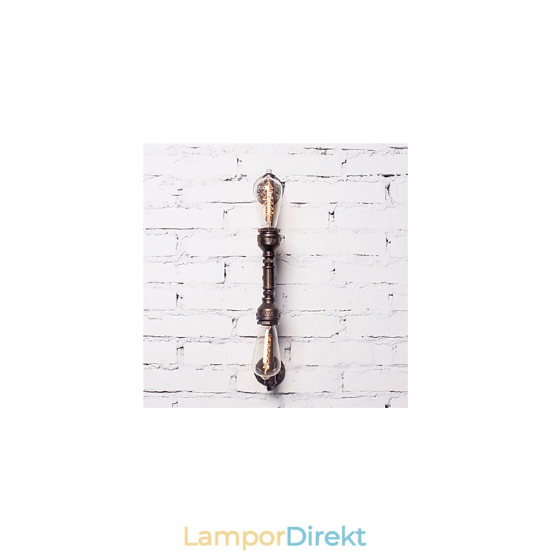 Wroguht Iron Water Pipe Vägglampa Vintage Aisle Lights Loft Iron Wall Lamp Edison Glödlampa Fj Db2 046A0